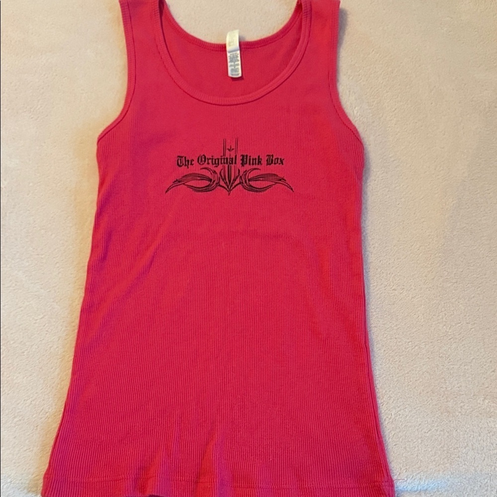 Women's Pink Ribbed Tank Top